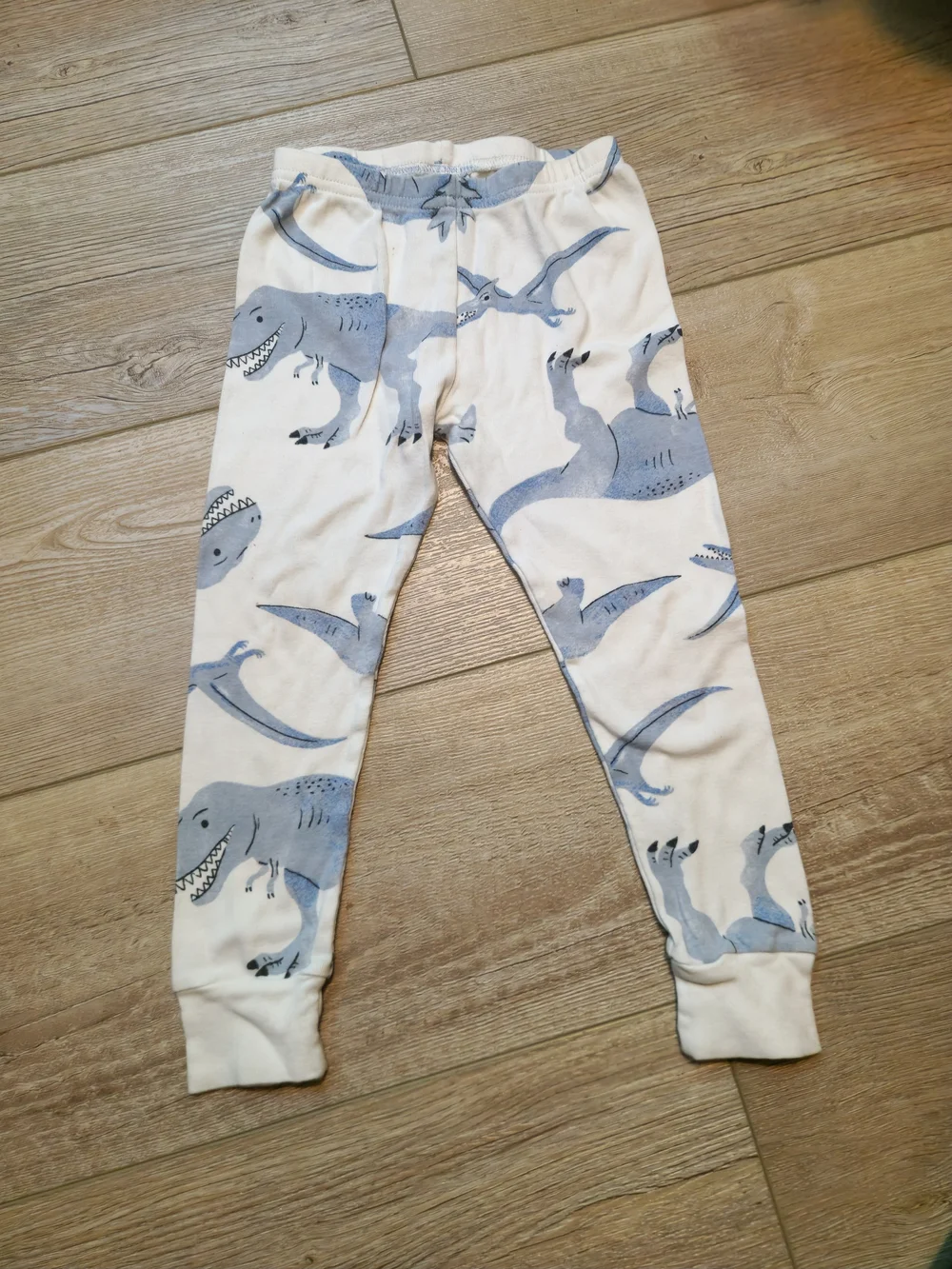 Carter's Cream and Blue Dinosaur Two-Piece Pajama Set